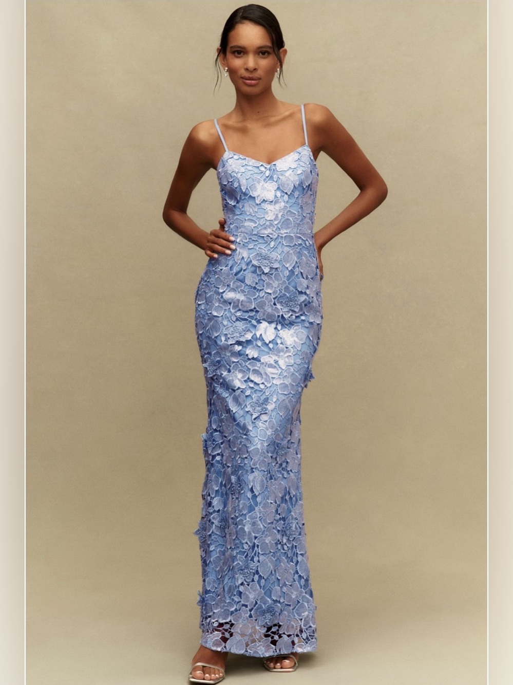 Dress The Population Giovanna Dress gown in Sky blue NWT $448
